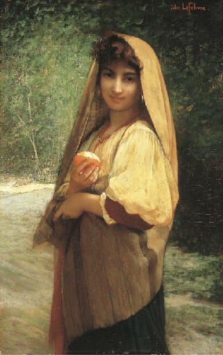 The Italian Girl Wih Orange — Jules Joseph Lefebvre