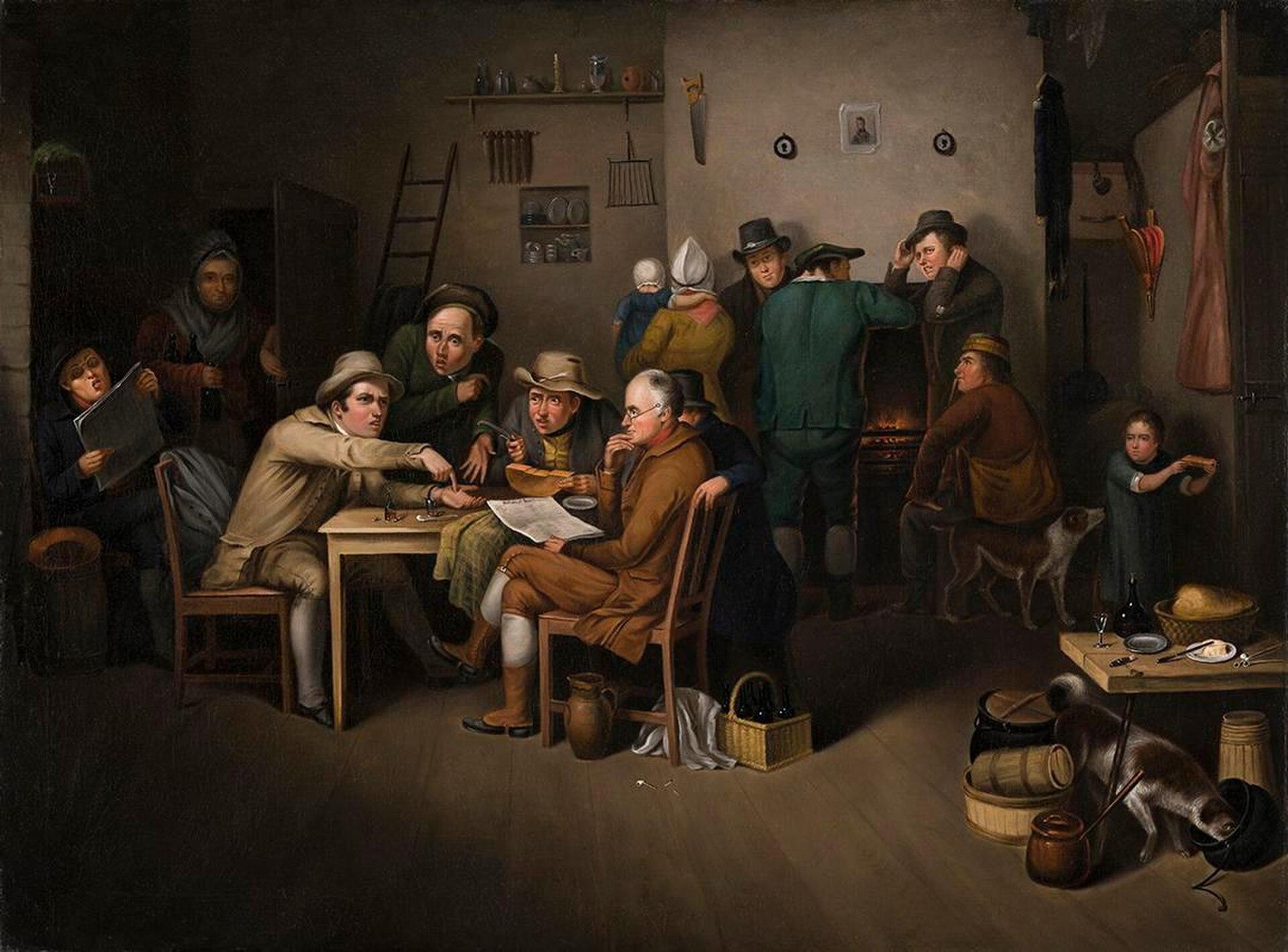 The Village Politicians — John Lewis Krimmel
