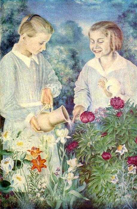 Portrait Of The Nieces — Kateryna Vasylivna Bilokur