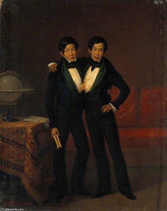 Chang And Eng, The Siamese Twins — Edouard Pingret