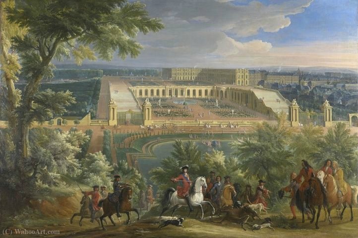A Stag Hunt At Versailles — Jean Baptiste Martin