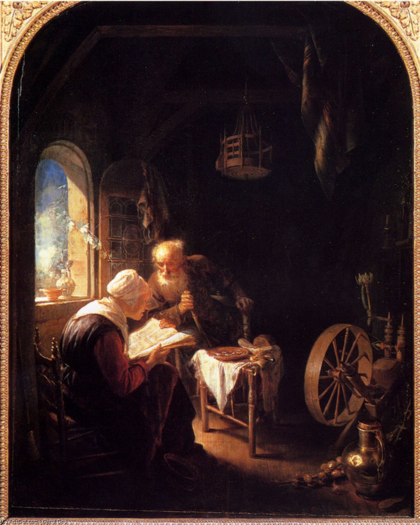 The Bible Lesson, Or Anne And Tobias — Gerrit Dou