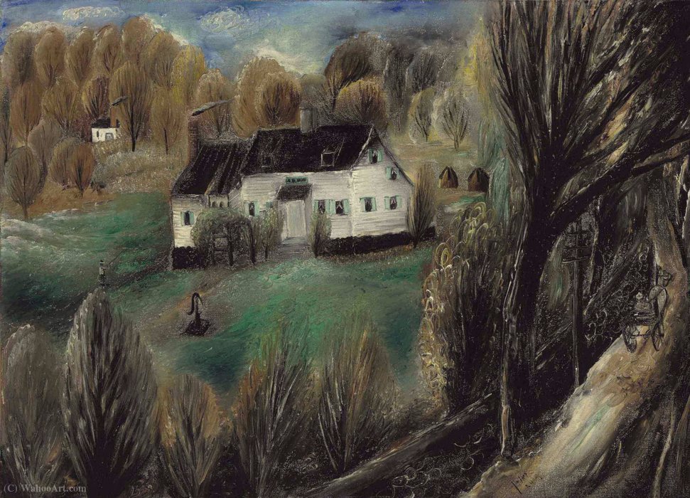Autumn Landscape, Peekskill, New York, (1928) — Reuven Rubin