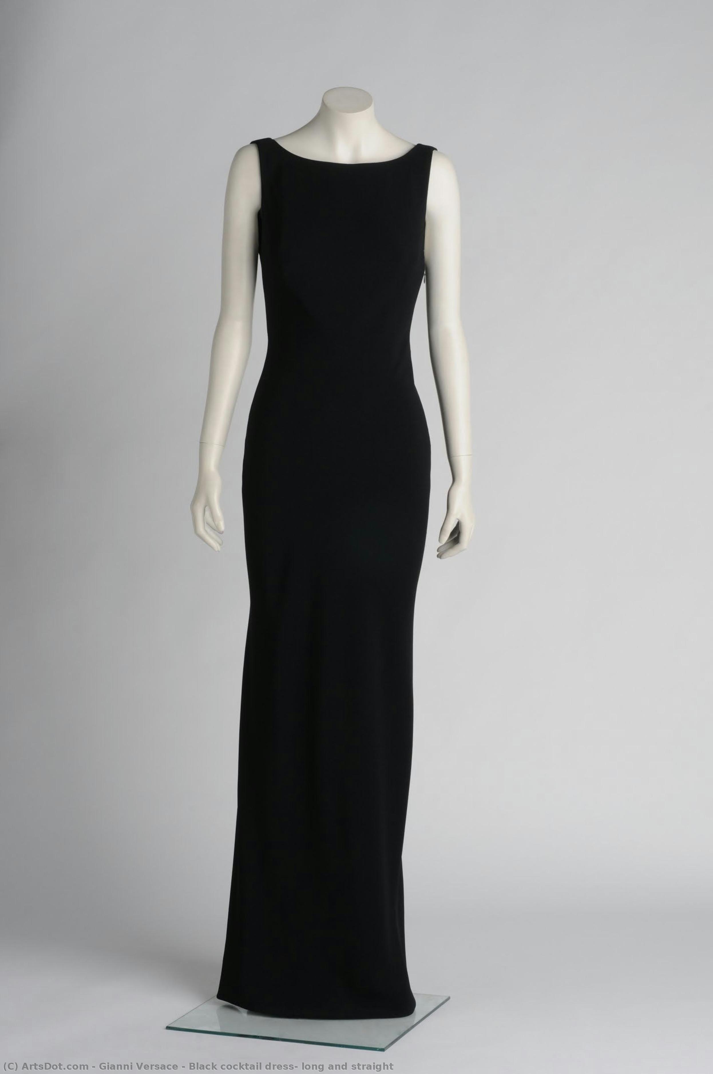 Black Cocktail Dress, Long And Straight — Đani Versace