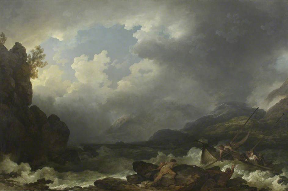 Belle Isle, Windermere, In A Storm — Philip James De Loutherbourg