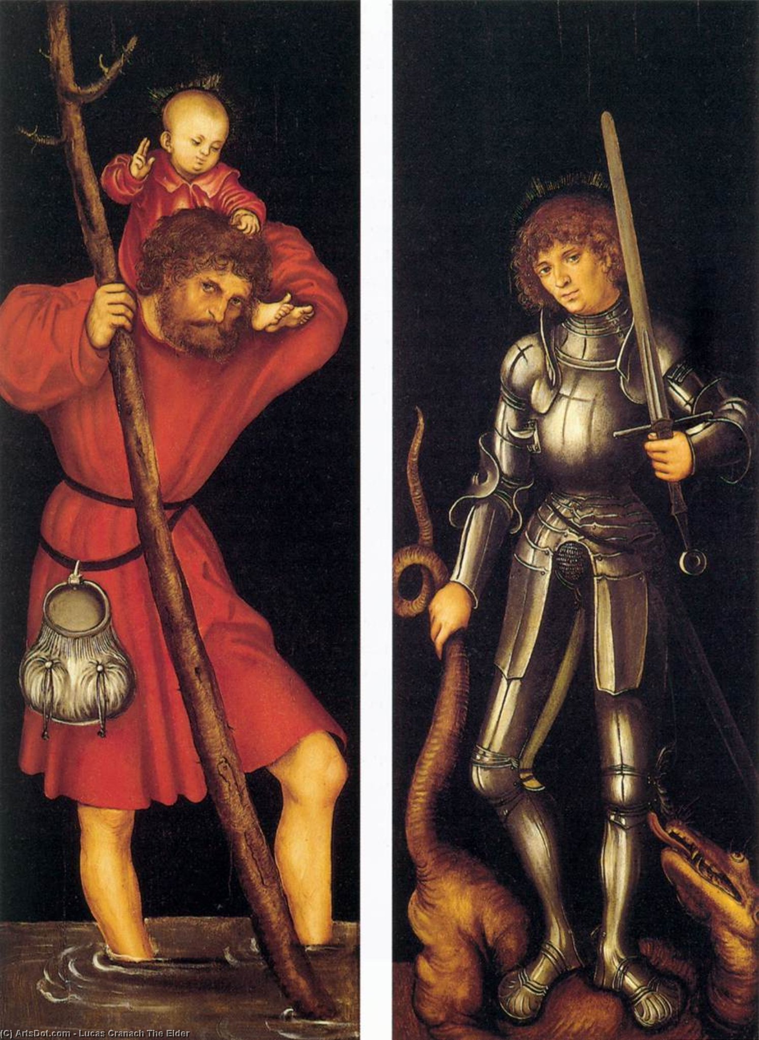 St. Christopher And St. George — Лукас Кранхен Старшиј