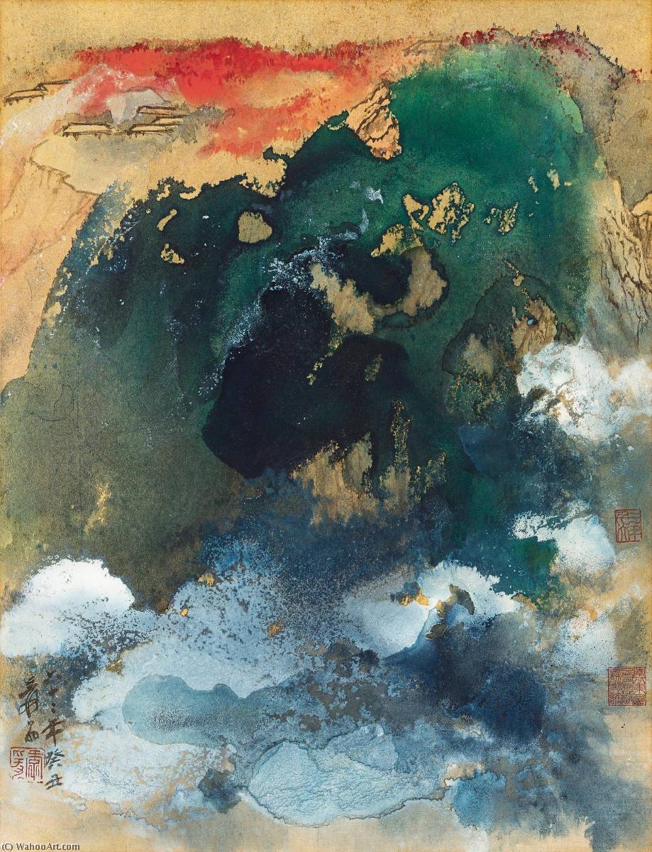 Autumn Mountains At Dawn — Zhang Daqian