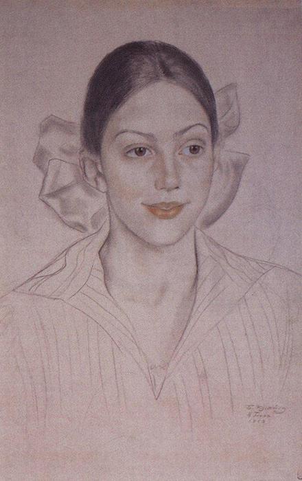 Portrait Of N.a. Kuznetsova — Boris Mikhailovich Kustodiev