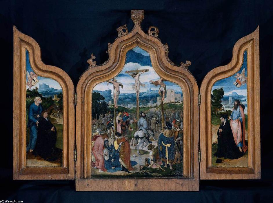 Triptych With Calvary And Patrons — Jan Wellens De Cock