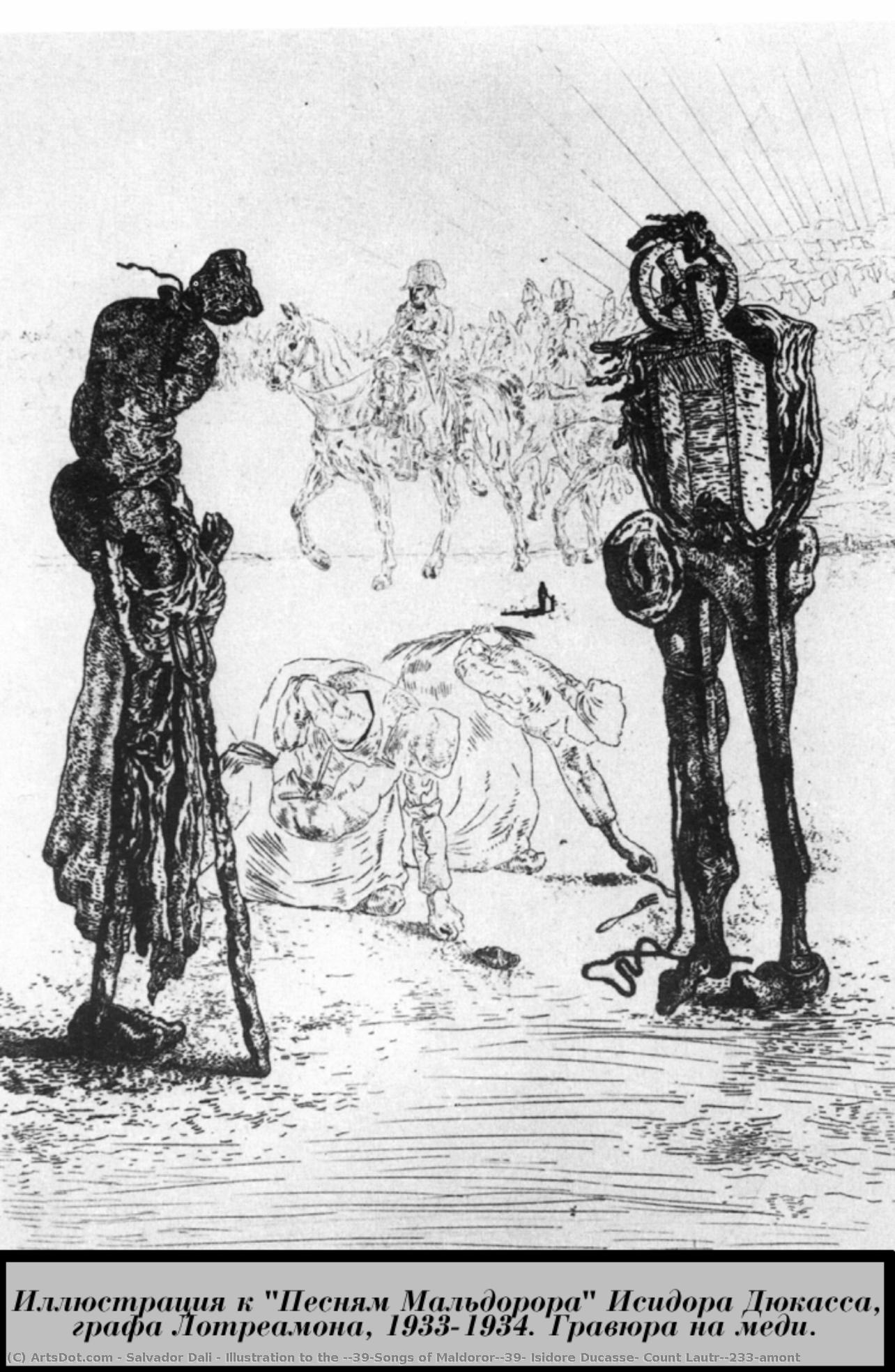 Illustration Zu Den Liedern Von Maldoror Von Isidore Ducasse, Graf Lautréamont — Salvador Dalí