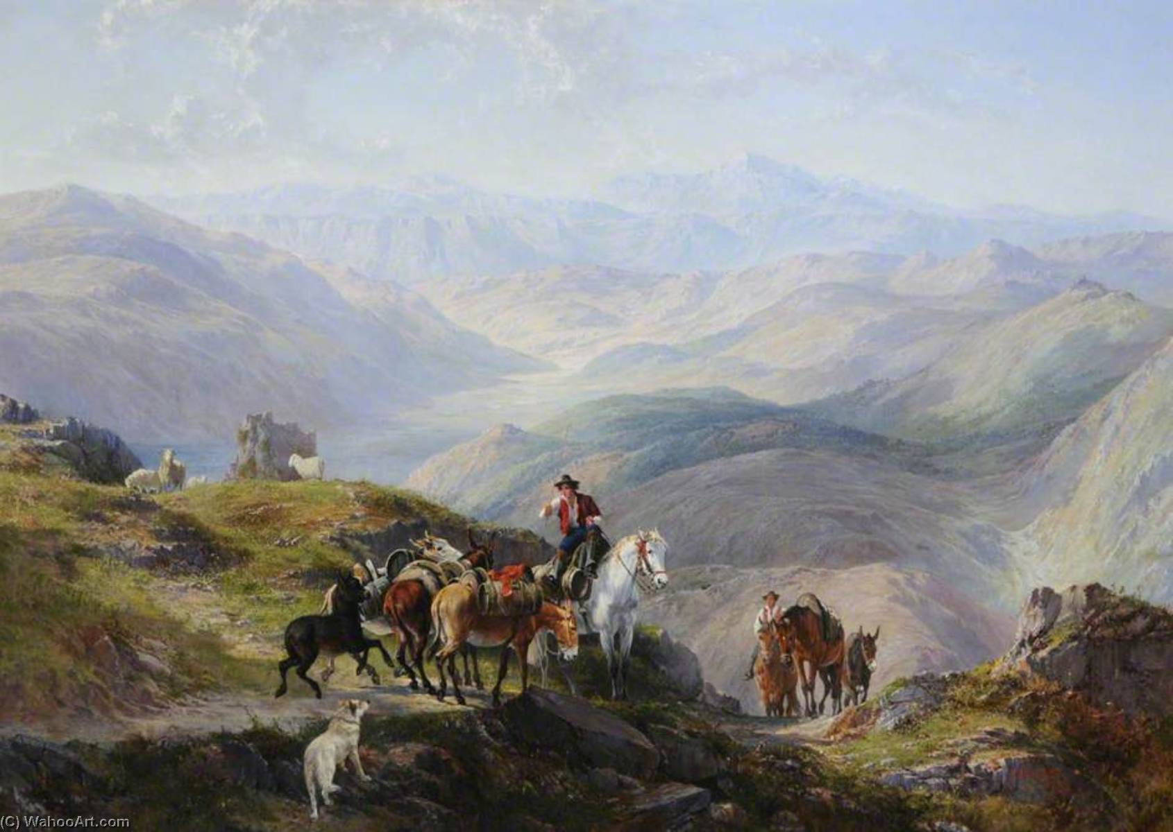 Muleteers In The Apennines — Charles Poingdestre