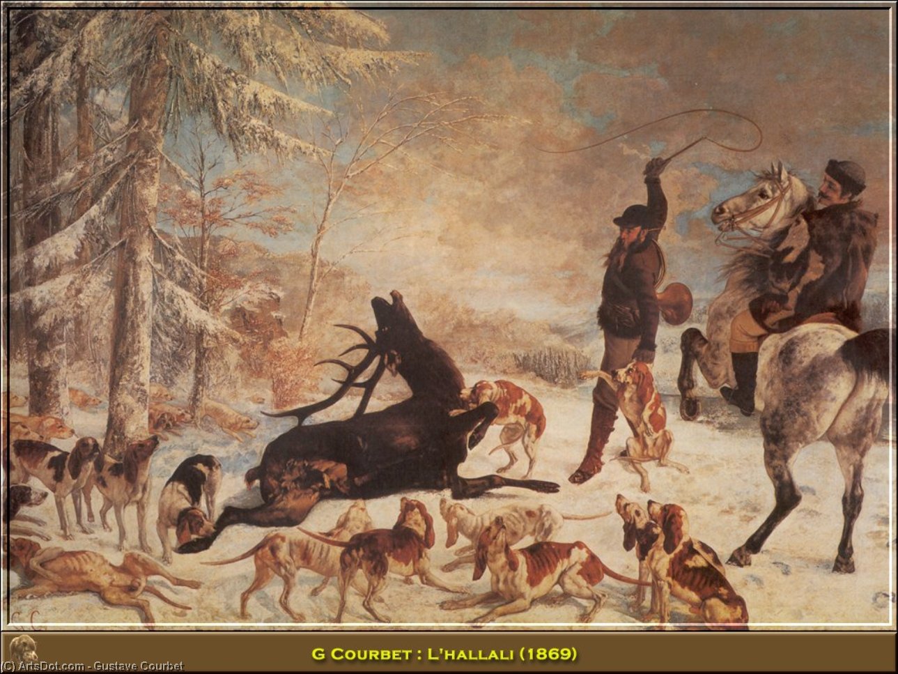 Der Hallali — Gustave Courbet