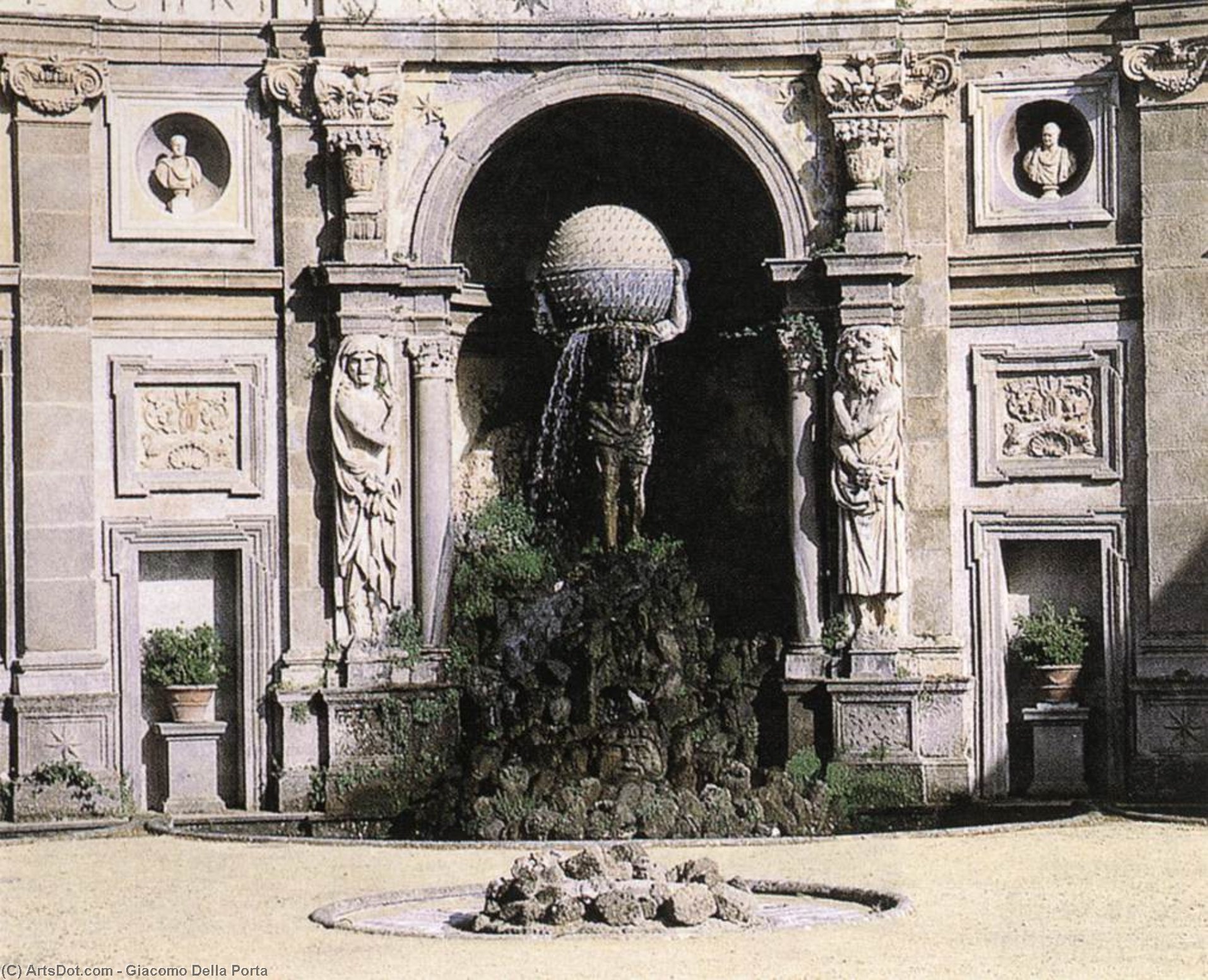 Atlas Fountain (detail) — Giacomo Della Porta