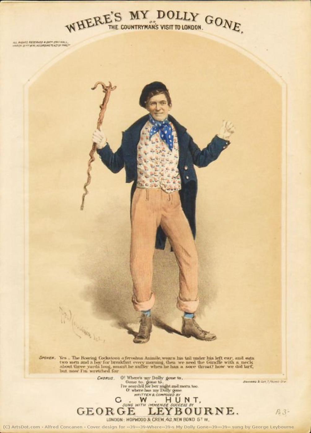 Cover Design For ''where's My Dolly Gone'', Sung By George Leybourne — Alfred Concanen