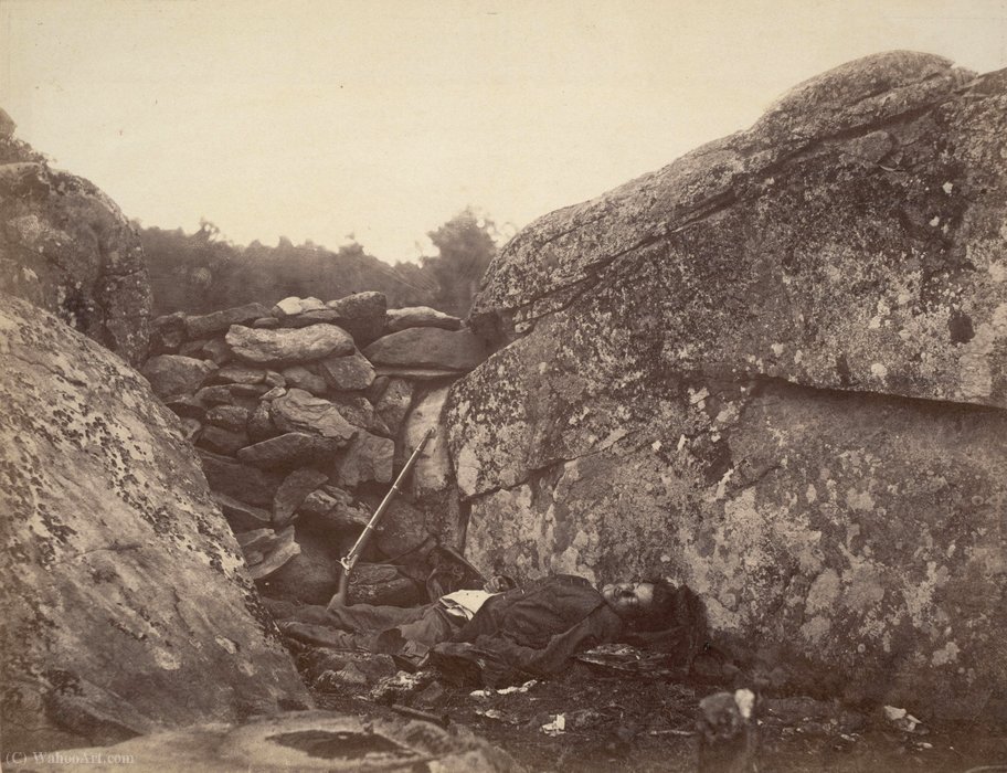 Home Of A Rebel Sharpshooter, Gettysburg From Gardner's Photographic Sketchbook Of The War, — Aleksander Gardner