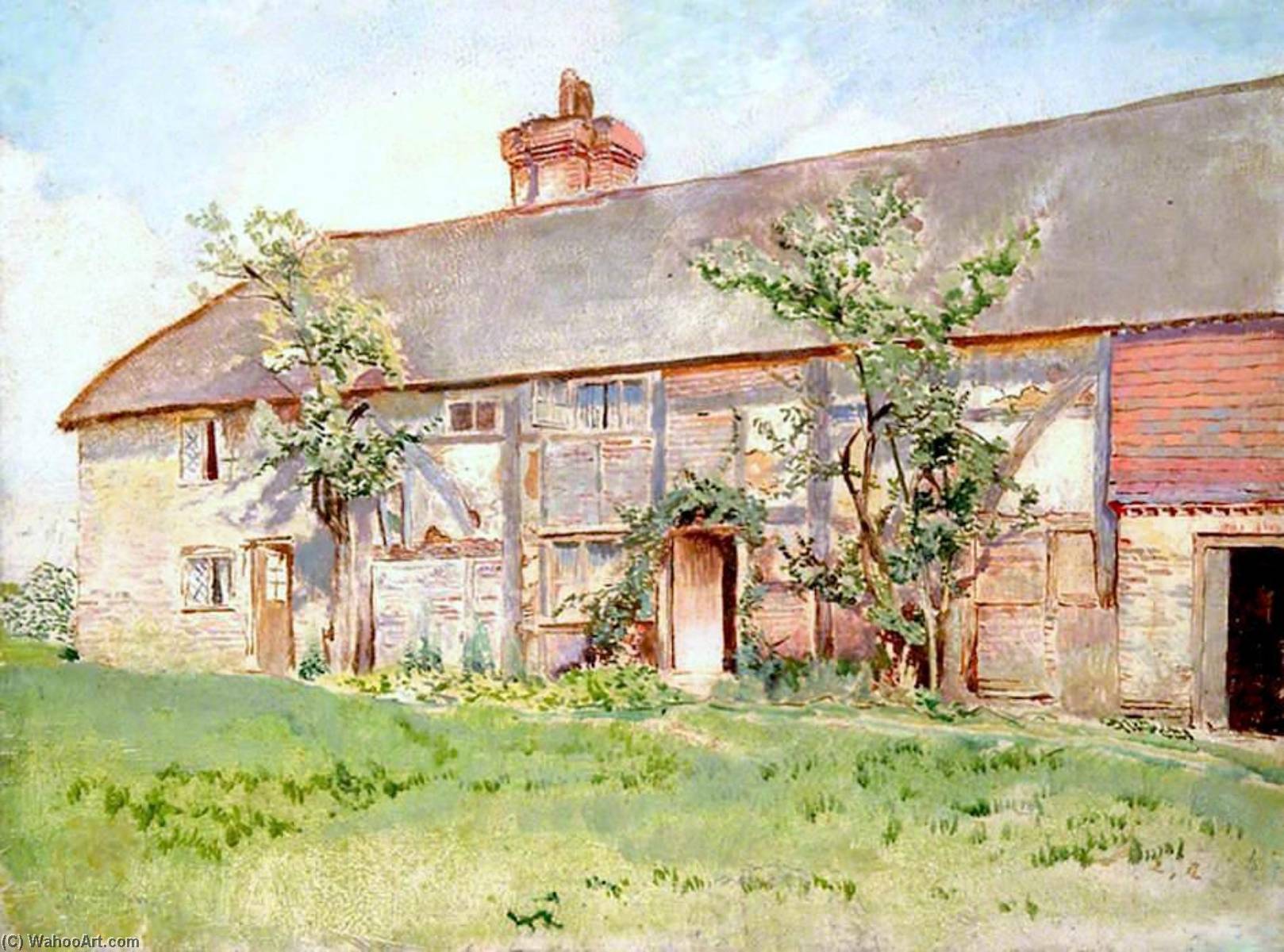 Exterior View Of Cottages At Ockley, Surrey — Ernest C Christie