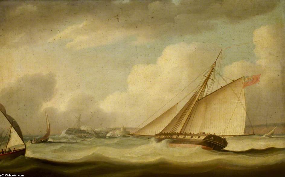 A Cutter Rescuing A Ship Aground — Thomas Buttersworth