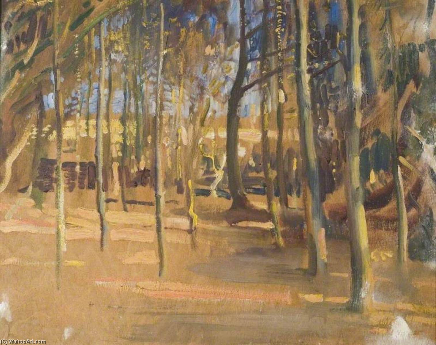 Study Of A Wood (recto) — Sir Alfred James Munnings