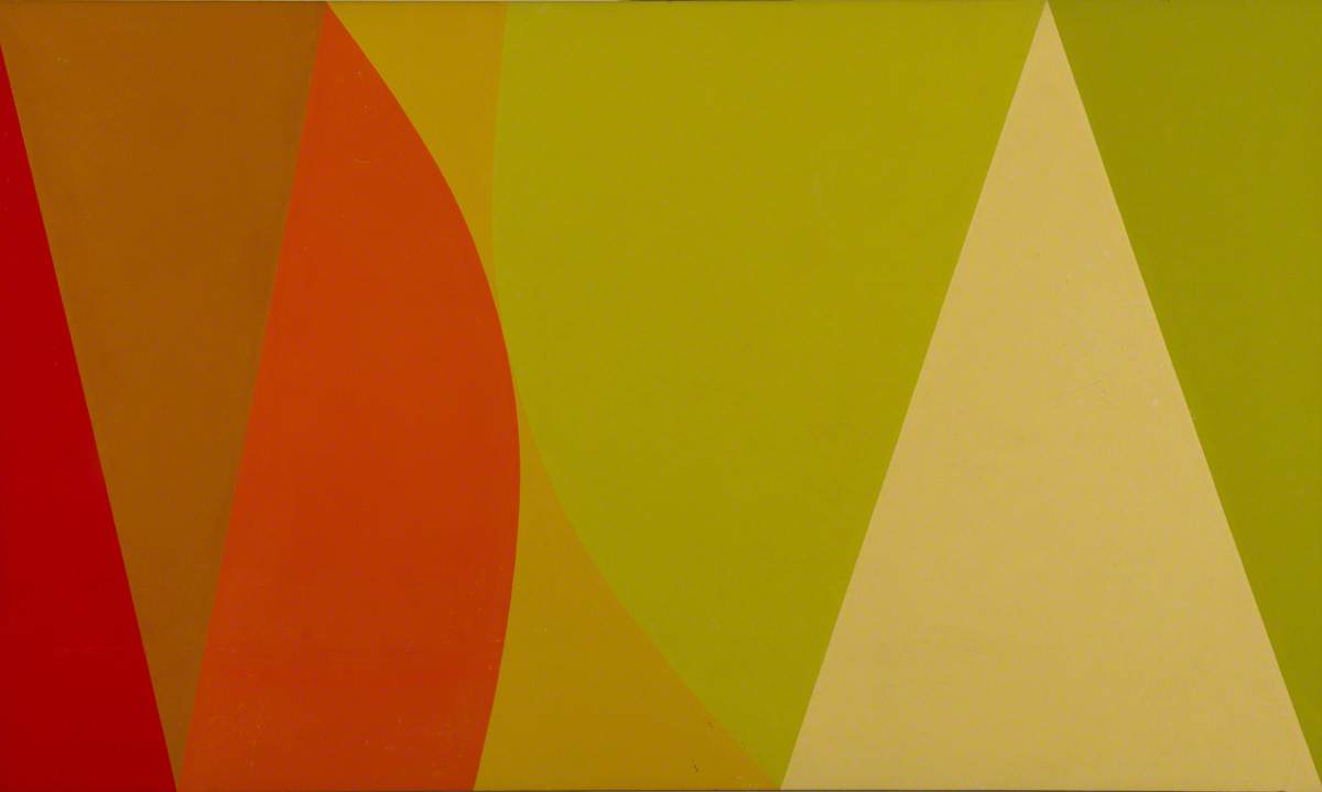 Blue Curve, Yellow Circle (polyptych, Panel 4 Of 6) — Susan Allen