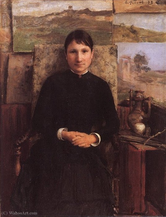 Portrait Of Madame Petitjean — Edmond Marie Petitjean