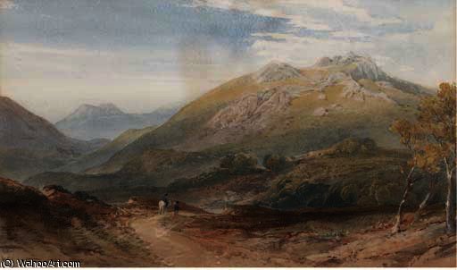 Figures On A Track In A Mountainous Landscape — William Leighton Leitch