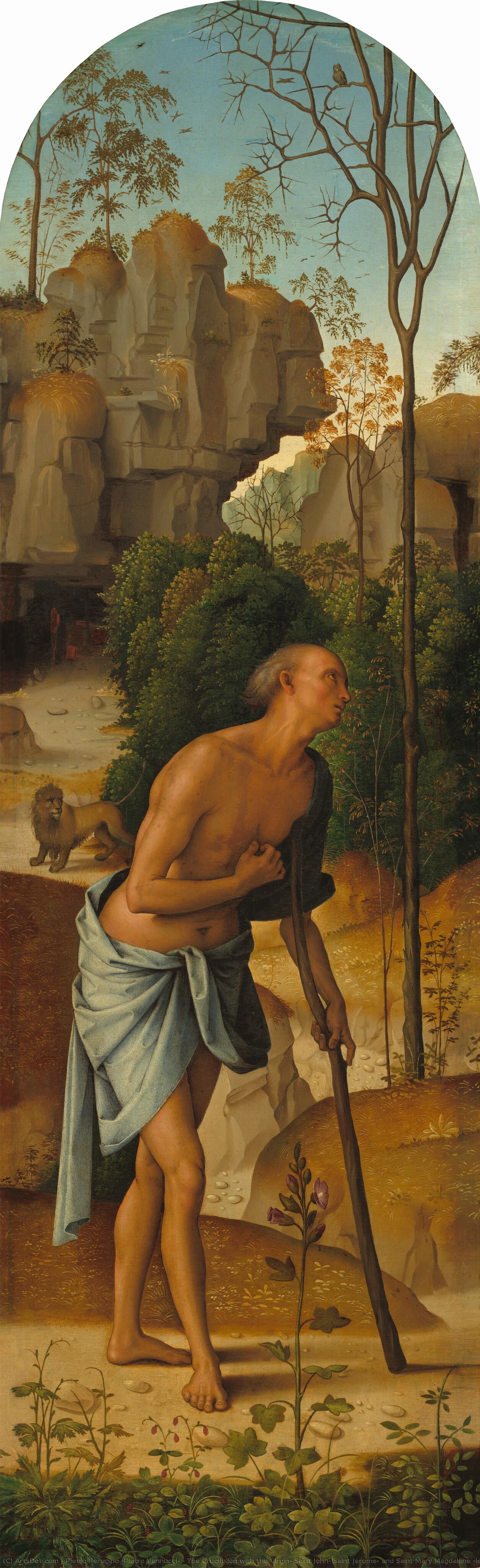 The Crucifixion With The Virgin, Saint John, Saint Jerome, And Saint Mary Magdalene [left Panel] — Pietro Perugino (pietro Vannucci)