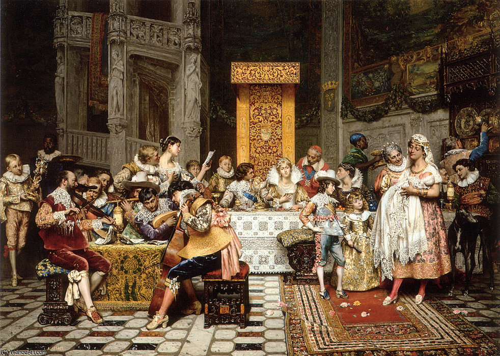 Baptism Of The Conde — Adolphe Alexander Lesrel