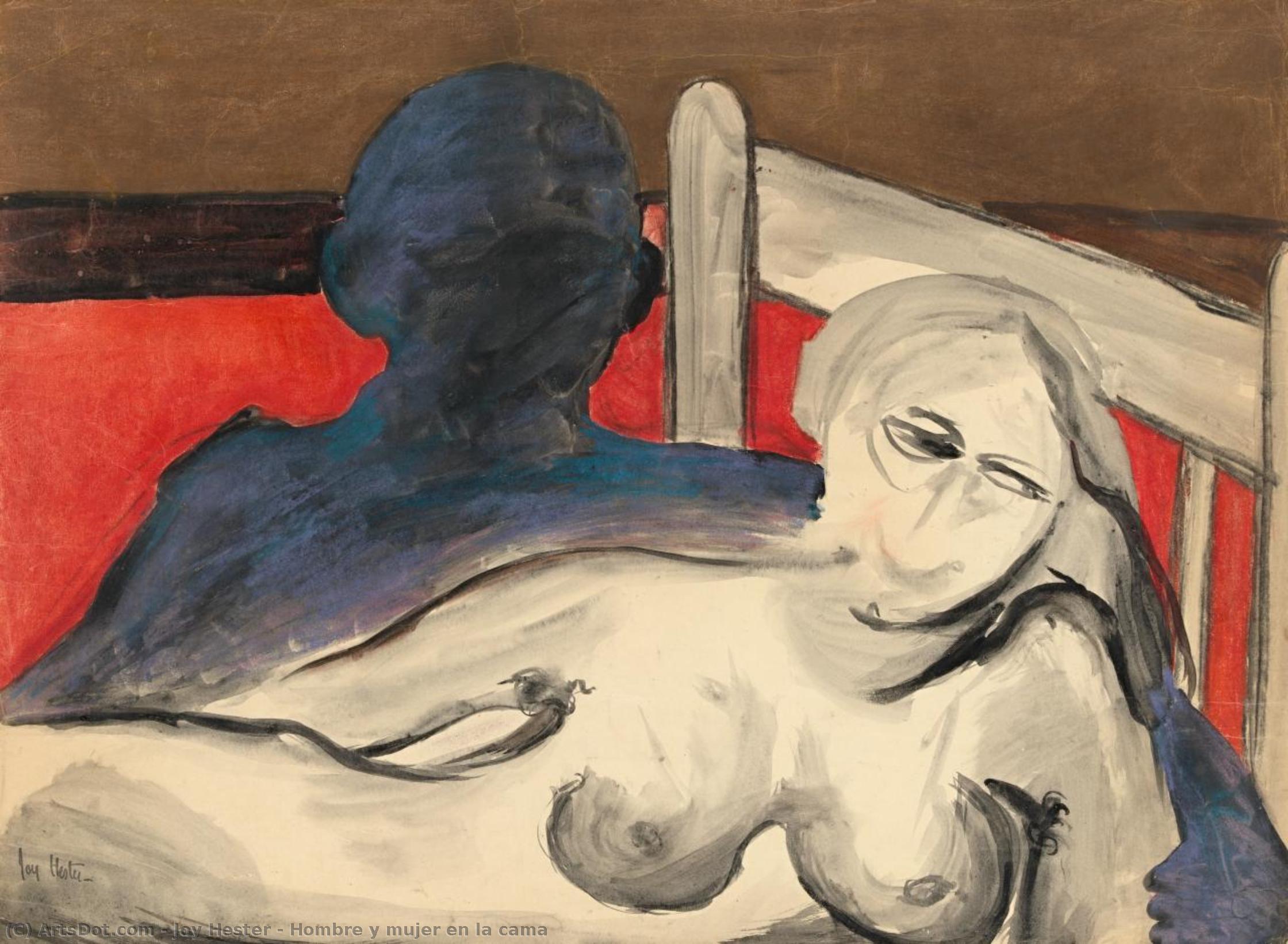 Hombre Y Mujer En La Cama — Joy St Clair Hester