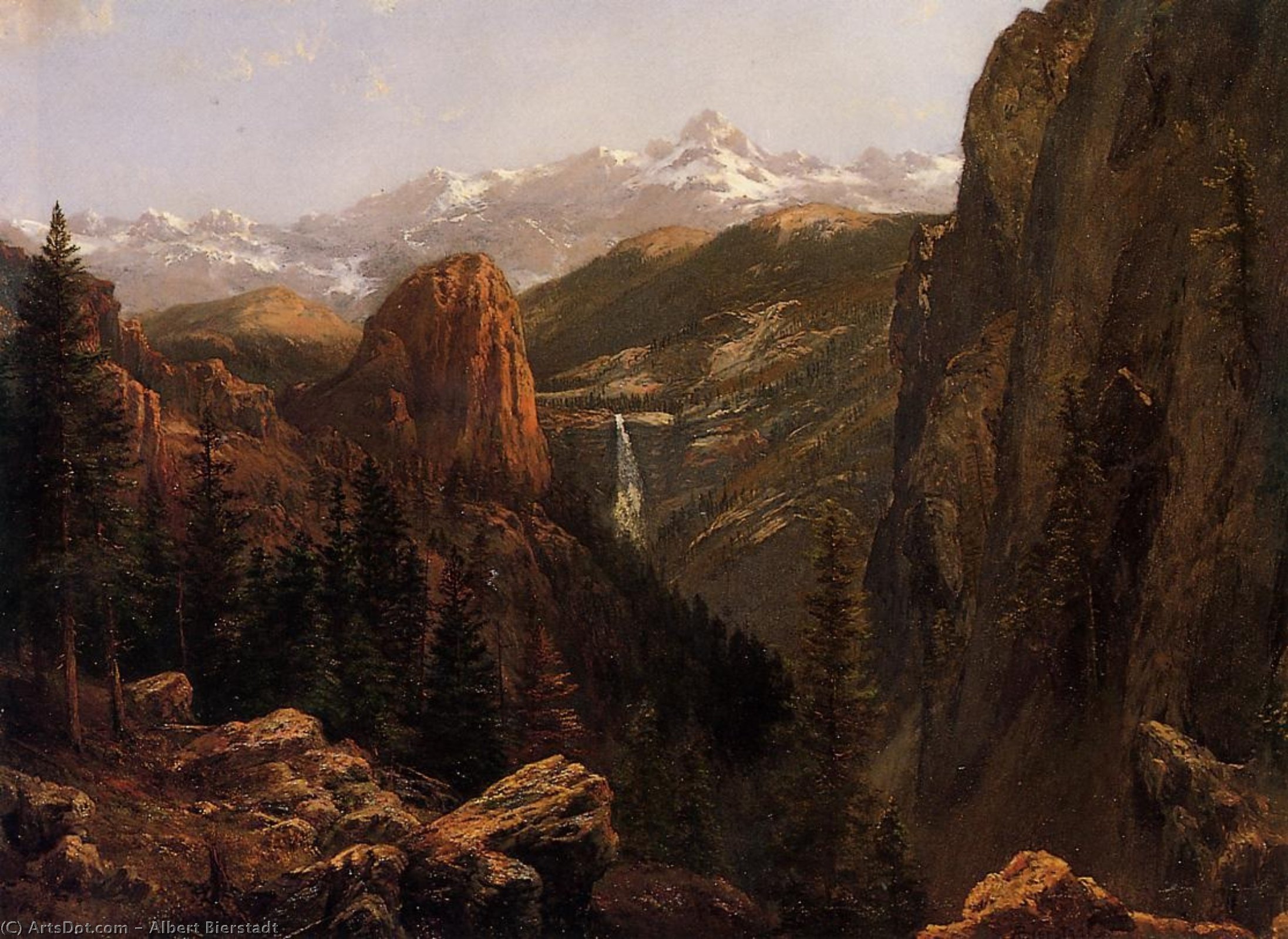 Nevada Falls, Yosemite — Albert Bierstadt