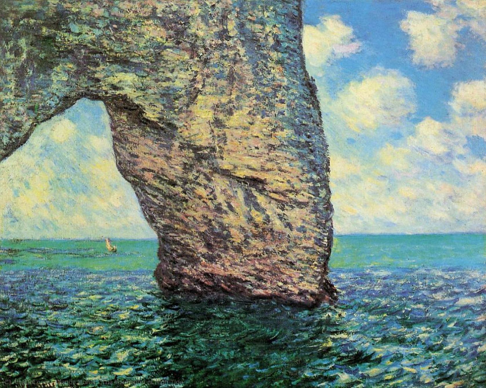 The Manneport At High Tide — Клод Моне