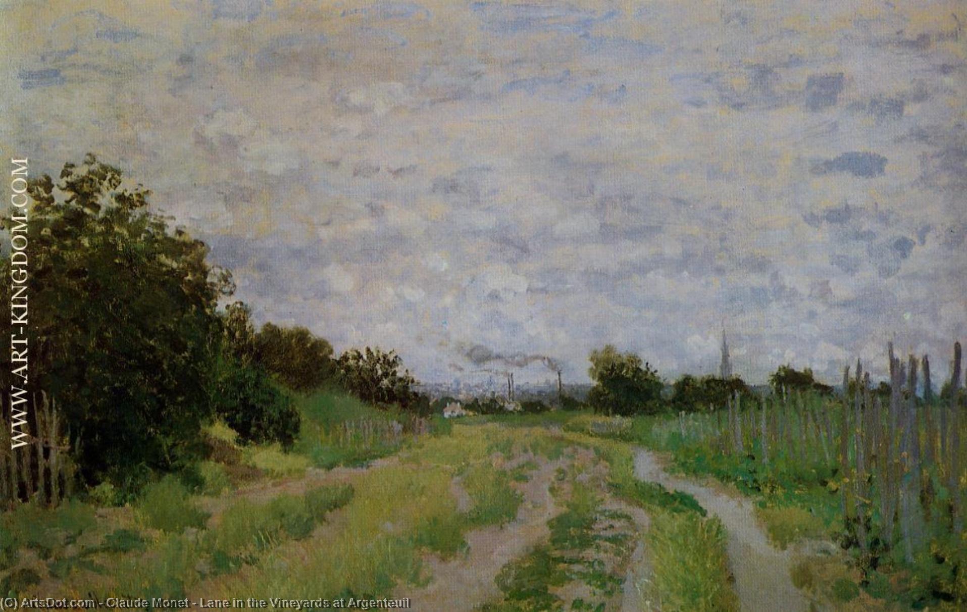 Lane In The Vineyards At Argenteuil — Claude Monet