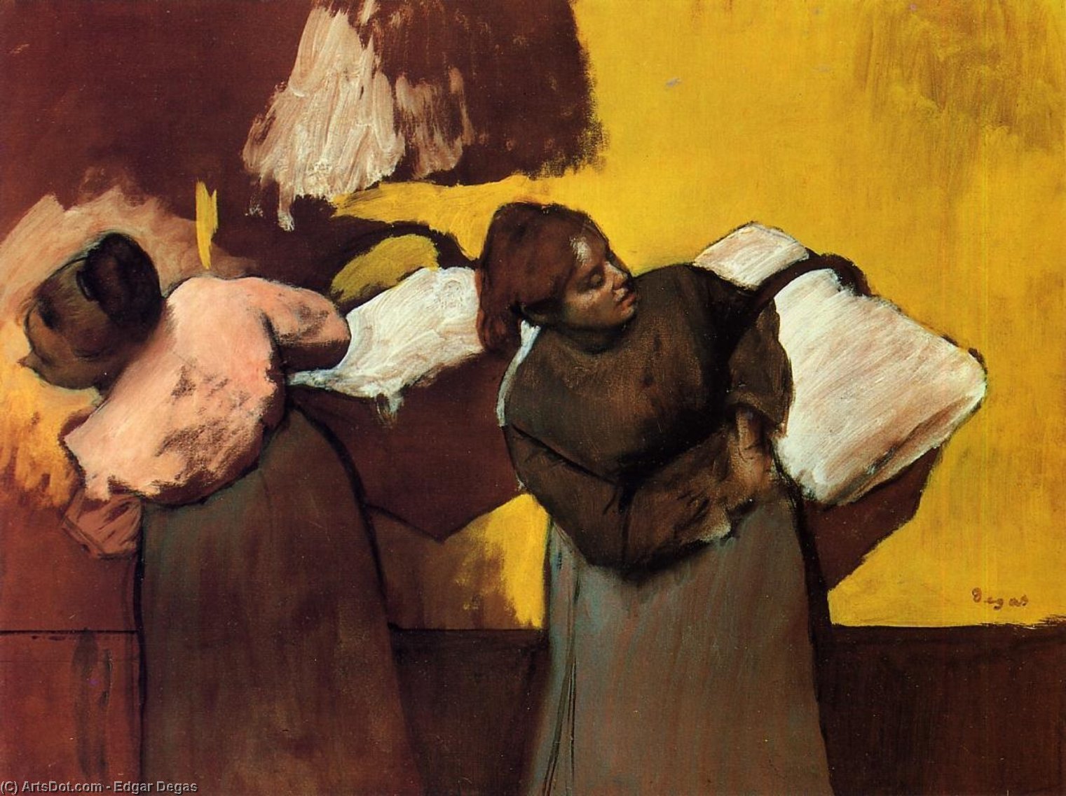 Laundress Carrying Linen — Edgar Degas