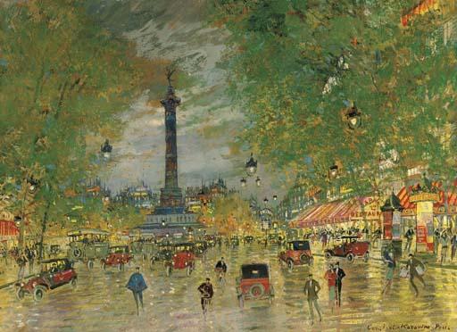 Place De La Bastille, Paris — Konstantin Alexeievitch Korovin