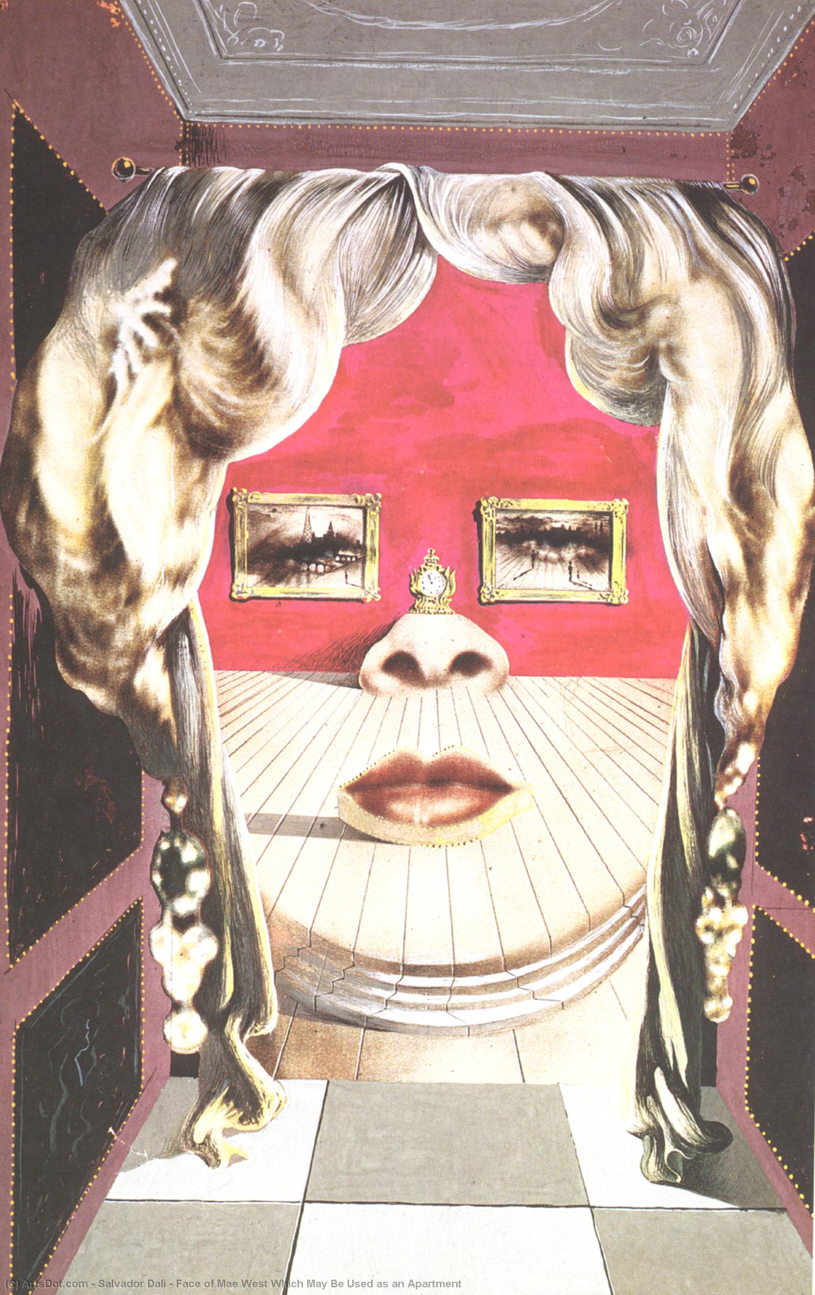 Gesicht Von Mae West Welche Möglicherweise Als Wohnung Verwendet Werden Kann — Salvador Dalí