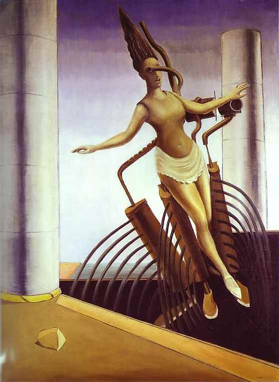 La Mujer Ambivalente (también Conocida Como La Mujer Balanceándose) — Max Ernst