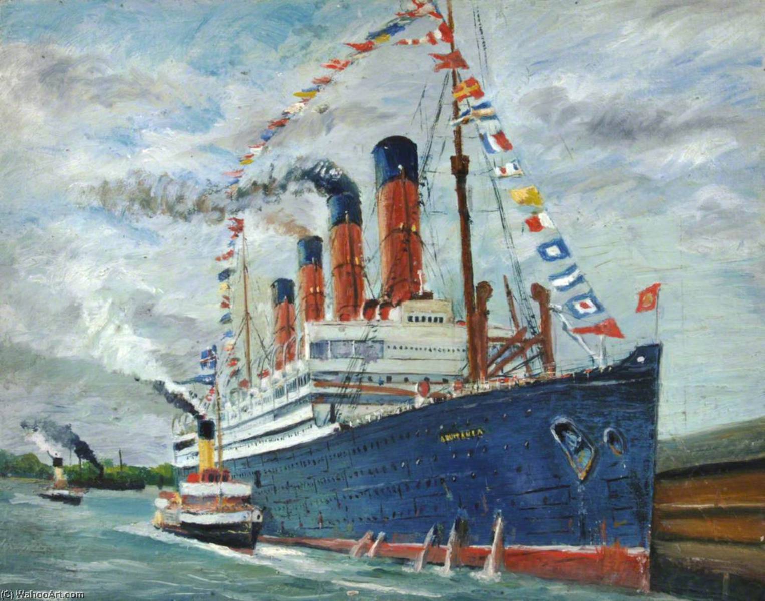 'aquitania', Cunard — Arthur Cozens