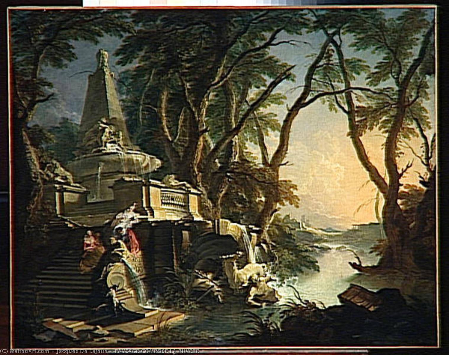Paysage Compose La Riviere — Jacques De Lajoue
