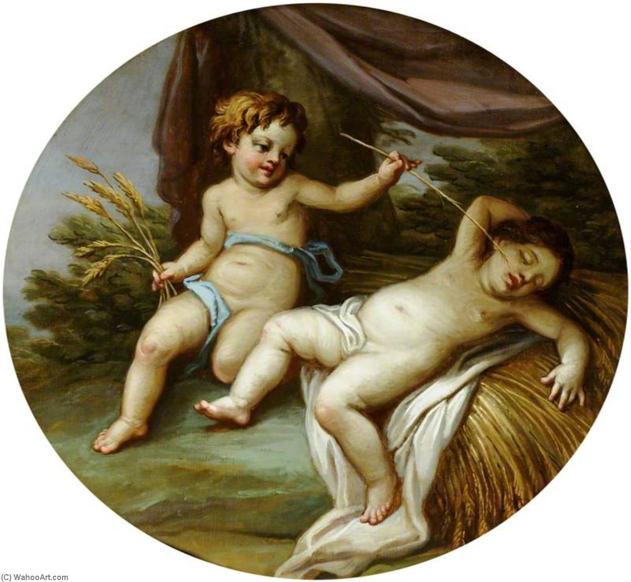 A Putto Being Woken From Sleep By Tickling Of His Nose — Antonio Zucchi