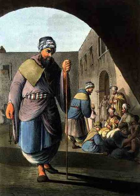 A Maronite Monk And Pilgrims — Luigi Mayer