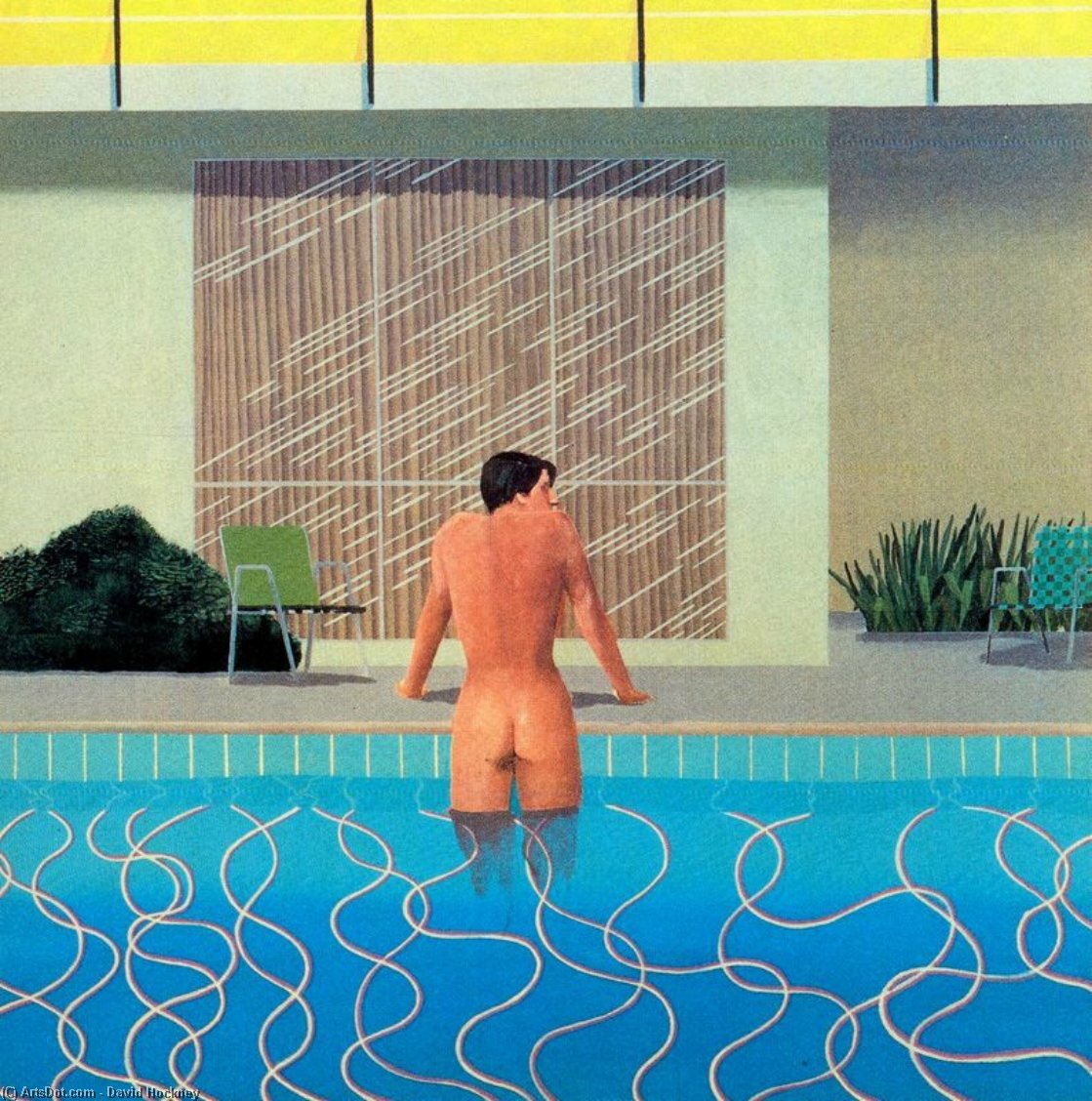 Peter Getting Out Of Nick's Pool — David Hockney