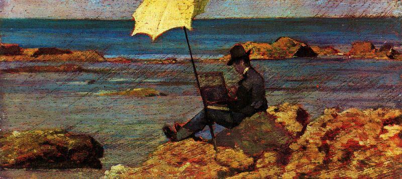 Silvestro Lega Painting By The Sea — Giovanni Fattori