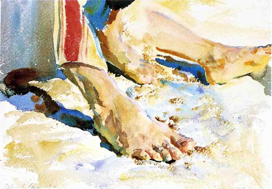Feet Of An Arab, Tiberias — John Singer Sargent