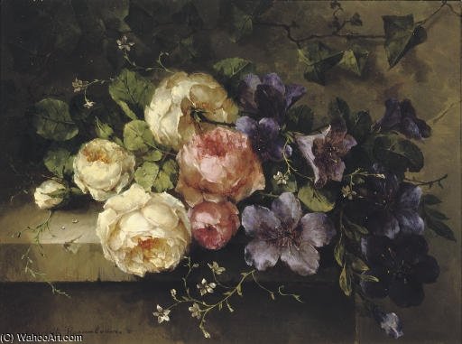 A Mixed Bouquet On A Ledge — Margaretha Roosenboom