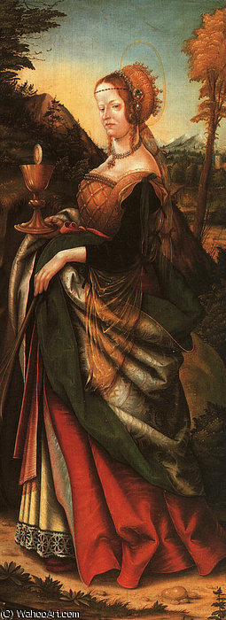 Burgkmaier St. Barbara, Oil On Panel, Gemäldegalerie, — Hans Burgkmair