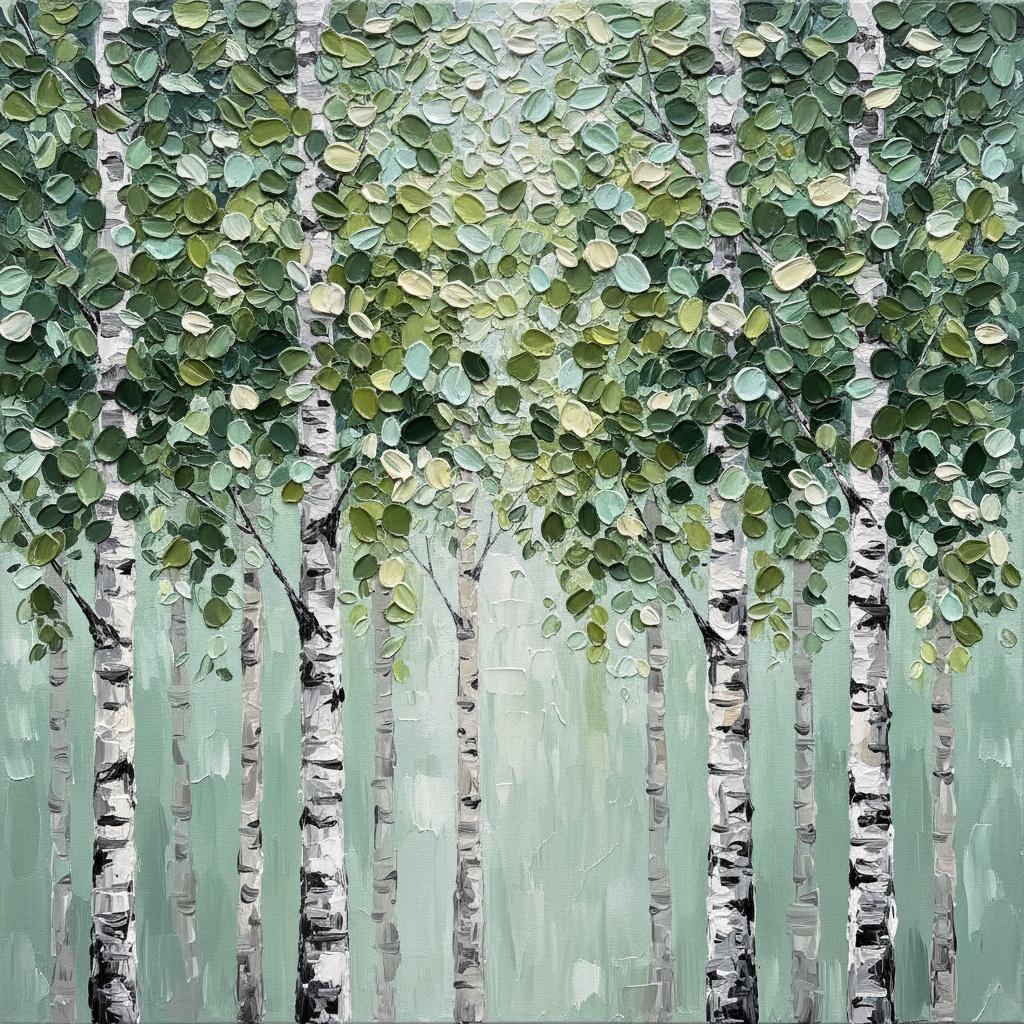 Silencio Etéreo Del Abedul Plateado En Una Niebla De Salvia Y Carbón — David Moreau