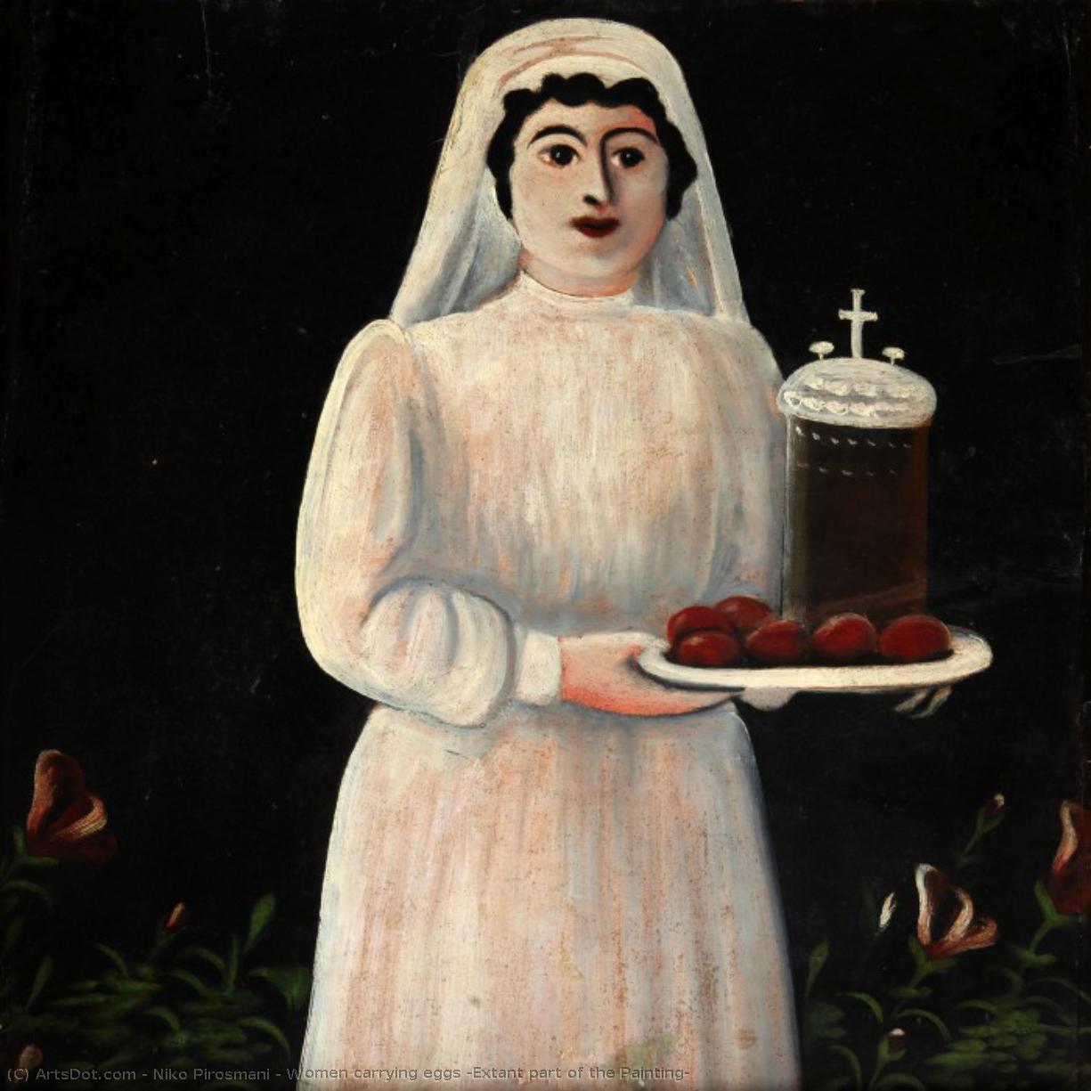 Women Carrying Eggs (extant Part Of The Painting) — Нико Пиросманашвили