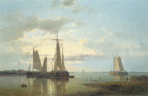 Shipping In A Calm Estuary 2 — Abraham Hulk Senior