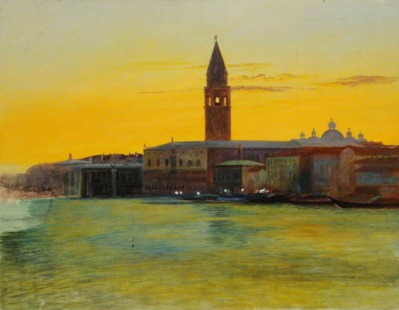 View Of The Piazzetta Di San Marco From San Giorgio, Venice — John Wharlton Bunney