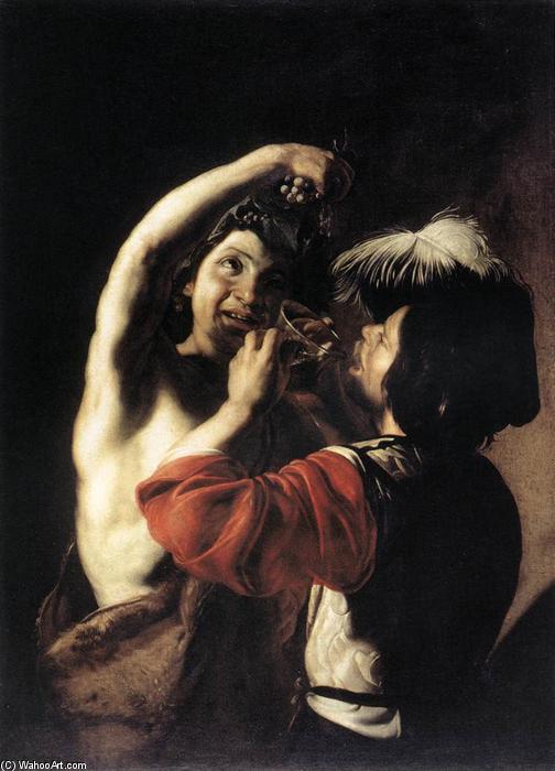 Bacchus And A Drinker — Бартоломео Манфреди