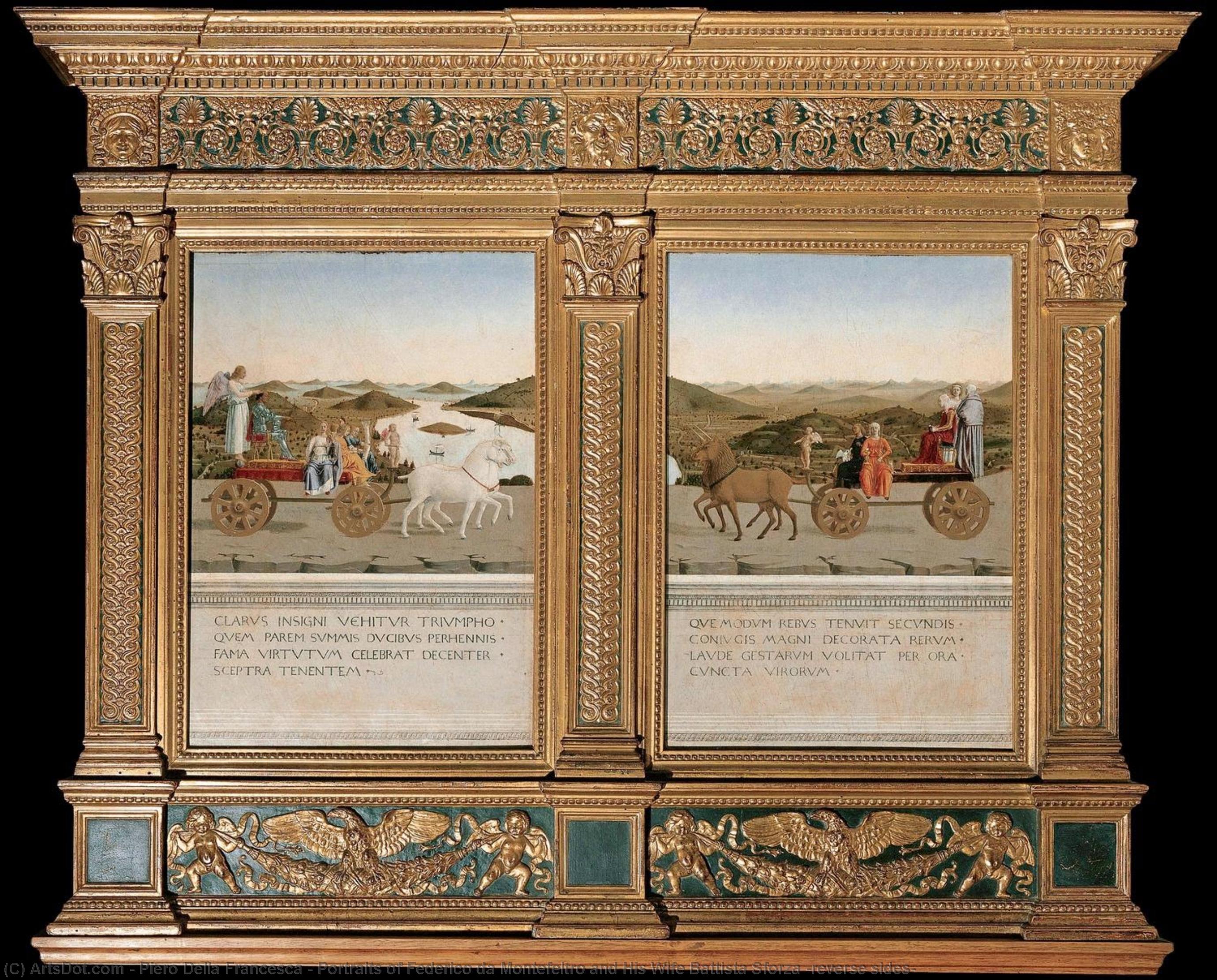 Porträts Von Federico Da Montefeltro Und Seiner Frau Battista Sforza (querseite) — Piero Della Francesca